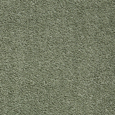 Green Plain 25mm Thick Anti-Shed Rug for Bedroom, Living, & Dining Room ...