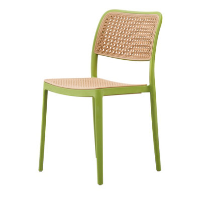 Green Plastic Café Dining Chair