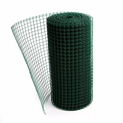 Green Plastic Mesh Fence 50mm Holes 0.5m x 5m Garden Netting