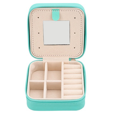 Green Portable Square Multi-functional Jewellery Storage Box with ...