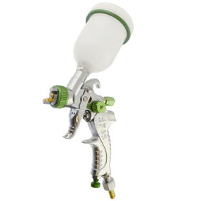 Green Professional Mini HVLP Spray Gun Gravity Feed 1.00mm Touch Up