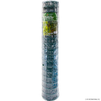 Green Pvc Coated Galvanised Wire Garden Netting Mesh 50Mm Outdoor 0.9M X 10M Diy Gardening Fence Wiring Farmers For Animals