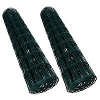 Green PVC Coated Steel Wire Garden Border Fence Netting Mesh 20m x 0.9m