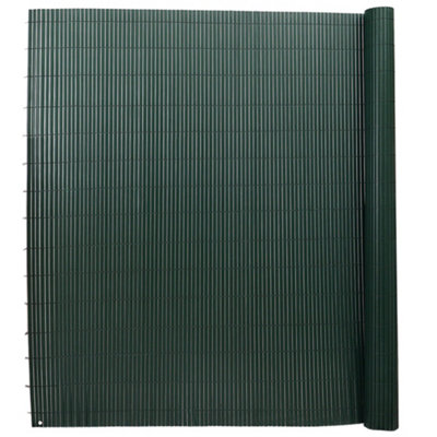 Green PVC Privacy Fence Sun Blocked Screen Panel Blindfold for Balcony 2 x 3 M