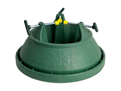 Green Round Plastic Christmas Tree Stand - The Volcano 7