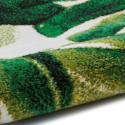 Green Rug, Handmade Floral Rug, Luxurious Modern Rug, Green Rug for Bedroom, Living Room, & Dining Room-120cm X 170cm