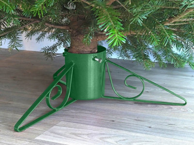 Green Scrolled Sussex 5.5 inch  Christmas Tree Stand