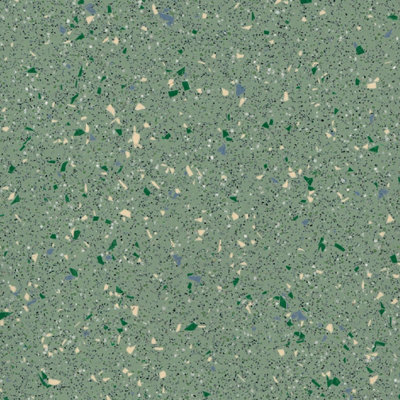 Green Speckled Effect Vinyl Flooring, Anti-Slip Contract Commercial Vinyl Flooring with 2.0mm Thickness-1m(3'3") X 2m(6'6")-2m²