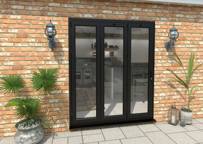 Green & Taylor Black Aluminium External Bifolding Doors - 3 Left - 1790 x 2090mm (WxH)