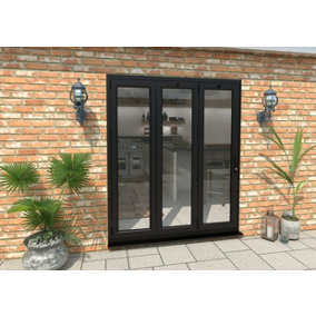 Green & Taylor Black Aluminium External Bifolding Doors - 3 Left - 1790 x 2090mm (WxH)