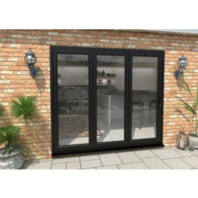 Green & Taylor Black Aluminium External Bifolding Doors - 3 Left - 2390 x 2090mm (WxH)