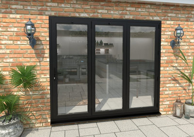 Green & Taylor Black Aluminium External Bifolding Doors - 3 Right - 2390 x 2090mm (WxH)