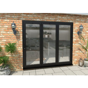 Green & Taylor Black Aluminium External Bifolding Doors - 3 Right - 2390 x 2090mm (WxH)