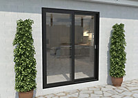 Green & Taylor Black Aluminium External Sliding Doors - RH Sliding / LH Fixed - 1790 x 2090mm (WxH)