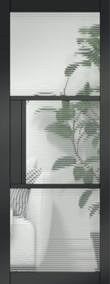 Photo inspiration: Picture Idea: Green Taylor Black Heritage 3 Lite Reeded Glass Internal Door
