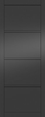 Green & Taylor Black Shaker 4 Panel FD30 Fire Door