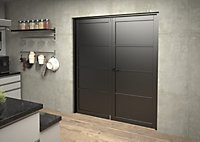 Green & Taylor Black Shaker 4 Panel Internal French Door Set - 1734 x 2021 x 133mm (WxHxT)
