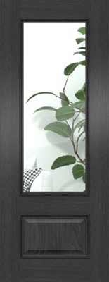 Green & Taylor Cobham Black Oak Clear Glass - Prefinished Internal Door