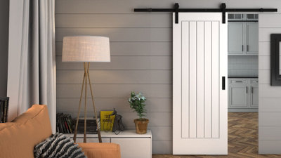 Green & Taylor Cottage Deluxe White - Prefinished Internal Sliding Barn Door