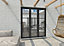 Green & Taylor Heritage Anthracite Grey Aluminium External Bi-folding Doors - 3 Left - 1790 x 2090mm (WxH)