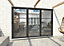 Green & Taylor Heritage Anthracite Grey Aluminium External Bi-folding Doors - 3 Left - 2990 x 2090mm (WxH)