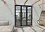 Green & Taylor Heritage Anthracite Grey Aluminium External Bi-folding Doors - 3 Right - 1790 x 2090mm (WxH)