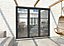 Green & Taylor Heritage Anthracite Grey Aluminium External Bi-folding Doors - 3 Right - 2390 x 2090mm (WxH)