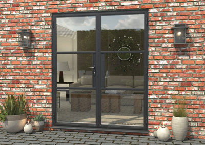 Green Taylor Heritage Anthracite Grey Aluminium French Doors