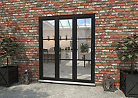 Green & Taylor Heritage Black Aluminium External Bi-folding Doors - 3 Left - 1790 x 2090mm (WxH)