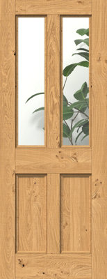 Green & Taylor Knotty Oak Georgian 2 Lite - Prefinished Internal Door