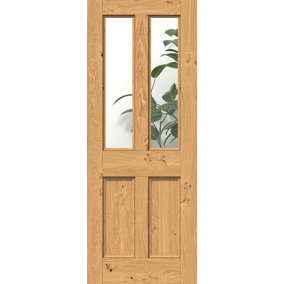 Green & Taylor Knotty Oak Georgian 2 Lite - Prefinished Internal Door