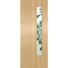 Green & Taylor Oak Flush 1 Lite Clear Glass - Prefinished FD30 Fire Door