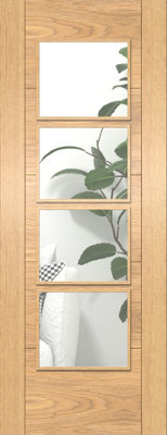 Green & Taylor Oak Ladder 4 Lite Clear Glass - Prefinished Internal Door