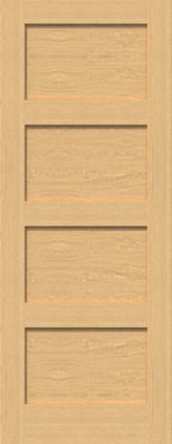 Green & Taylor Oak Shaker 4 Panel - Prefinished Fire Door