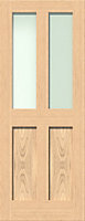Green & Taylor Victorian Oak Shaker 2 Lite Frosted Glass Internal Door