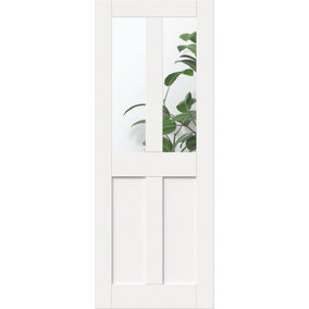 Green & Taylor Victorian White Shaker 4 Lite Clear Glass - Prefinished Internal Door