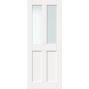 Green & Taylor Victorian White Shaker 4 Lite Frosted Glass - Prefinished Internal Door