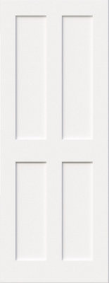 Green & Taylor Victorian White Shaker 4 Panel - Prefinished FD30 Fire Door