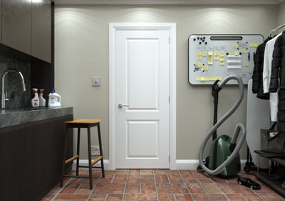Green & Taylor White 2 Panel Smooth Moulded Internal Door