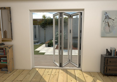 Green & Taylor White Aluminium External Bifolding Doors - 3 Left - 1790 x 2090mm (WxH)