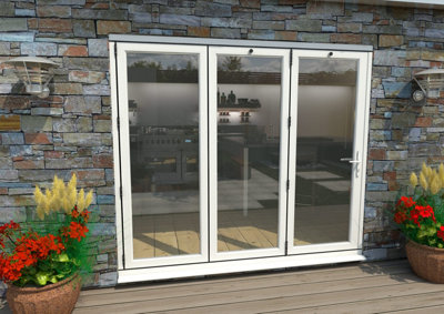 Green & Taylor White Aluminium External Bifolding Doors - 3 Left - 2390 x 2090mm (WxH)