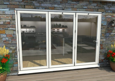 Green & Taylor White Aluminium External Bifolding Doors - 3 Left - 2990 x 2090mm (WxH)