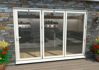 Green & Taylor White Aluminium External Bifolding Doors - 3 Right - 2990 x 2090mm (WxH)