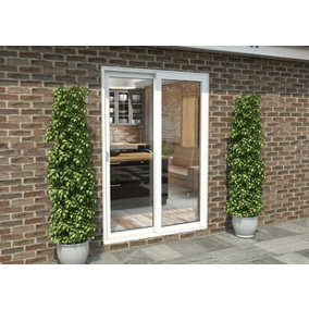 Green & Taylor White Aluminium External Sliding Doors - LH Sliding / RH Fixed - 1490 x 2090mm (WxH)