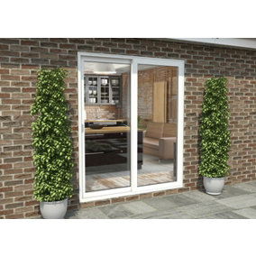 Green & Taylor White Aluminium External Sliding Doors - LH Sliding / RH Fixed - 1790 x 2090mm (WxH)