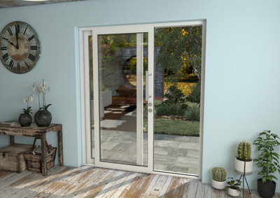 Green & Taylor White Aluminium External Sliding Doors - LH Sliding / RH Fixed - 1790 x 2090mm (WxH)
