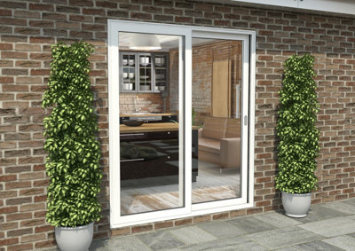 Green & Taylor White Aluminium External Sliding Doors - RH Sliding / LH Fixed - 1790 x 2090mm (WxH)