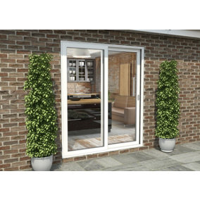 Green & Taylor White Aluminium External Sliding Doors - RH Sliding / LH Fixed - 1790 x 2090mm (WxH)