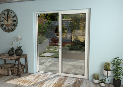 Green & Taylor White Aluminium External Sliding Doors - RH Sliding / LH Fixed - 1790 x 2090mm (WxH)