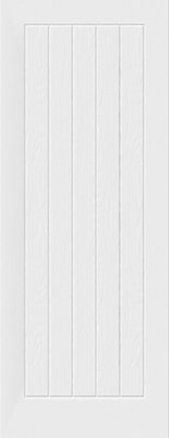 Green & Taylor White Cottage Textured Moulded Internal Door